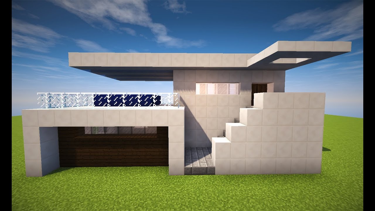 Minecraft tutorial casa moderna 187 youtube for Casa moderna 1 8