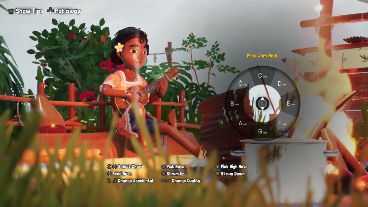 Video 14. Ukulele free jam in Tchia