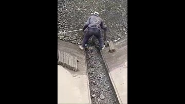 Extremely fast unloading cobblestone on big ship#shorts #trending #technology