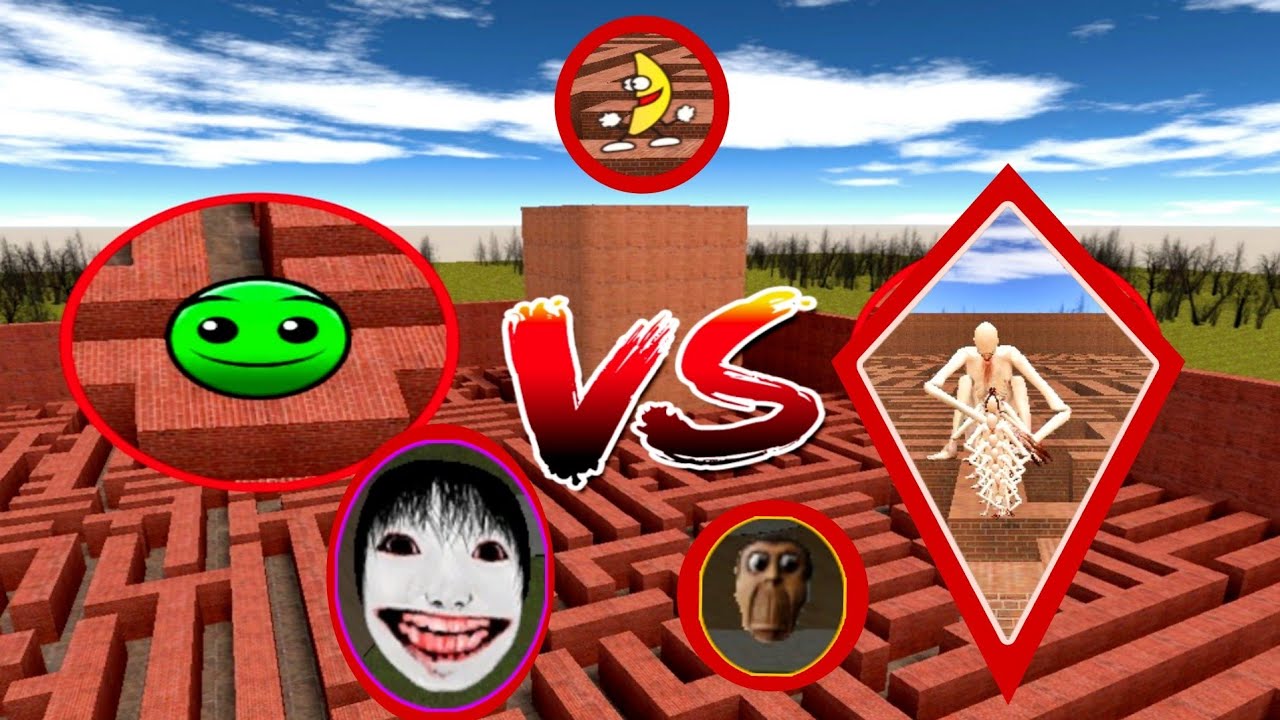 BANANA VS SCP 096 OYSHIE AND UBONGA FIRE FIRE IN THE HOLE IN MAZE#gmod #Tx gaming sagor
