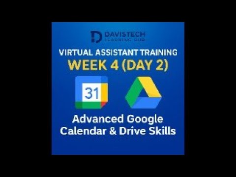 Virtual Assistant Training Week 4 (Day 2) | Advanced Google Calendar ...