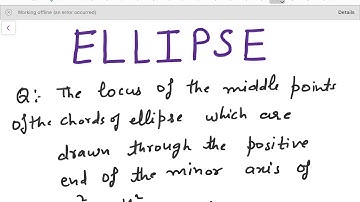 Locus of the middle points of chords of ellipse drawn through positive end of minor axis of ellipse