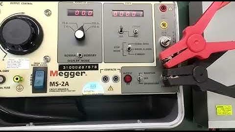 Megger MS-2A Circuit Breaker Over Current Relay Set Repair Calibration by Dynamics Circuit S Pte Ltd