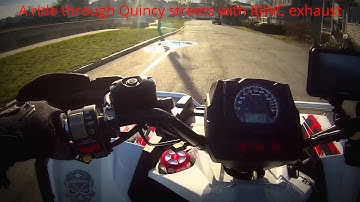 ridding my scrambler 1000 ATV on the streets of Quincy with RJWC exhaust