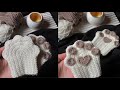 جوانتي كف القطه كروشيه سهل للمبتدئين Crochet Gloves Tutorial 