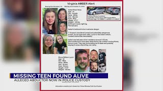 Missing Louisa, Virginia teen found safe, suspected abductor in custody