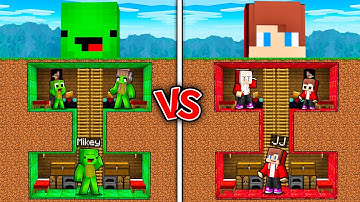 Mikey EMERALD vs JJ RUBY Family Underground Base Battle in Minecraft ! - Maizen