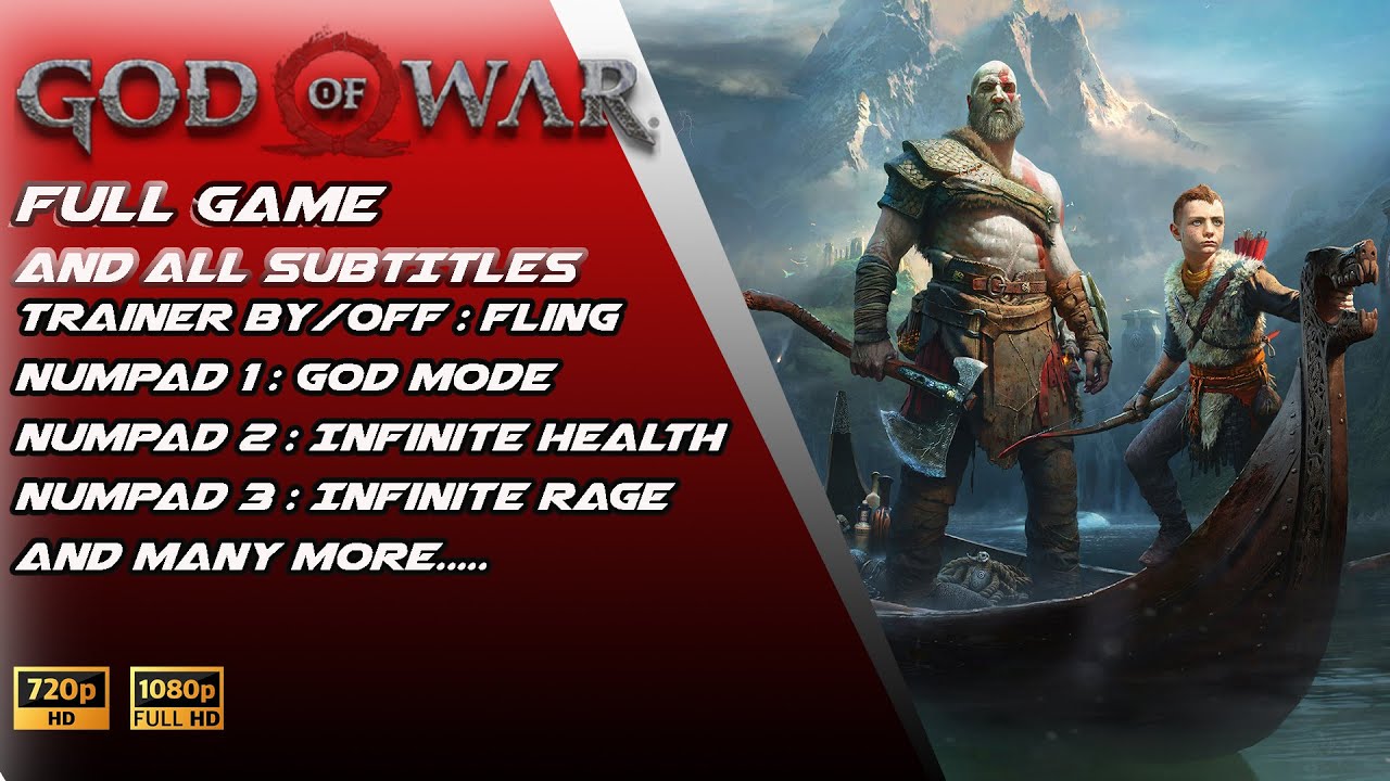 God of War PC GAME TRAINER UPDATE 17 JAN 2022 (TANI/ORI/STEAM