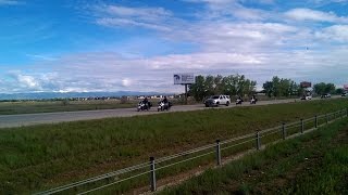 Procession for slain Colorado State Patrol Trooper Taylor Thyfault