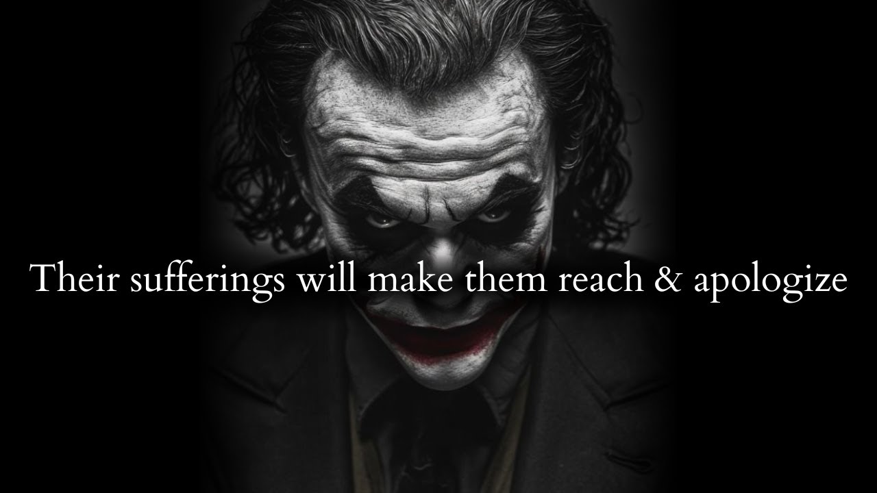 Они будут так сильно страдать, что захотят обратиться к вам и извиниться — речь Джокера