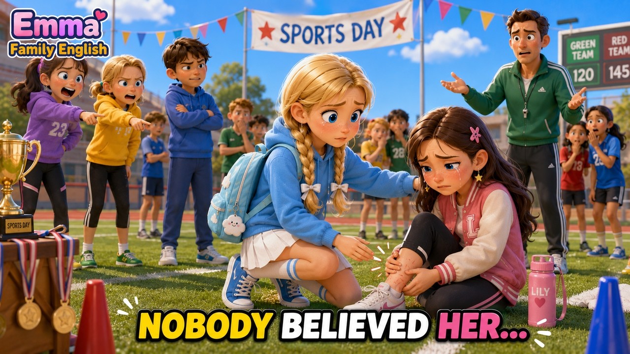 Emma Is the Only One Who Helps Lily! 💙🏫 Easy English Listening