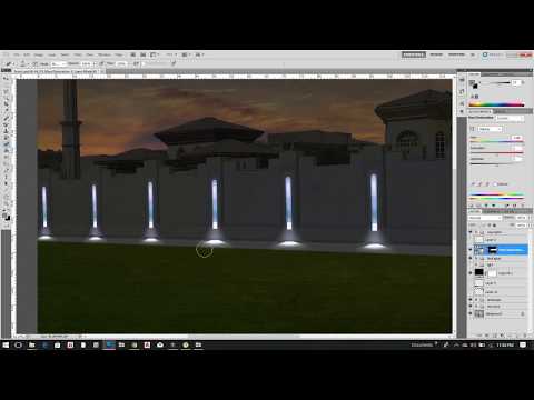 Dialux Evo: Photoshop: RGB lights in photoshop