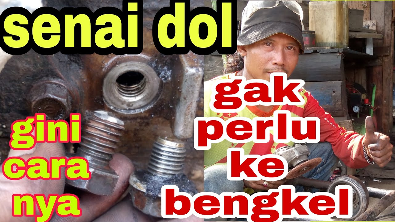 solusi senai baut pembuangan oli yang dol @asep kuncir channel#motor #akali#bengkelmotor#