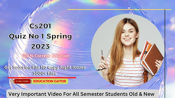 Cs201 Quiz 1 2023 - Cs201 Quiz 1 Spring 2023 | Cs201 Quiz 1 |#Cs201Quiz1
