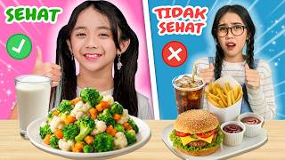 SAMANTHA'S HEALTHY VS. UNHEALTHY FOOD AND DRINK CHALLENGE 😱