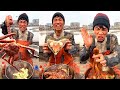Fishermen eating seafood dinners are too delicious 666 help you stir-fry seafood to broadcast live二十