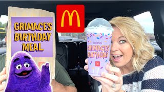 McDonald’s Grimace’s Birthday Meal - New Grimace Shake Review - Special Guest!