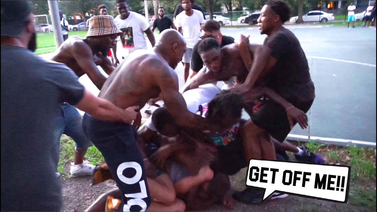 Trash Talkers Jumped Me! 5v5 Basketball At The Park!