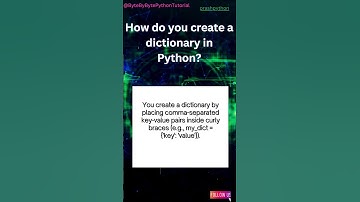 How do you create a dictionary in Python?#Python #Dictionaries#Syntax