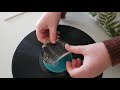 How to attach a label to vinyl record and create a hole