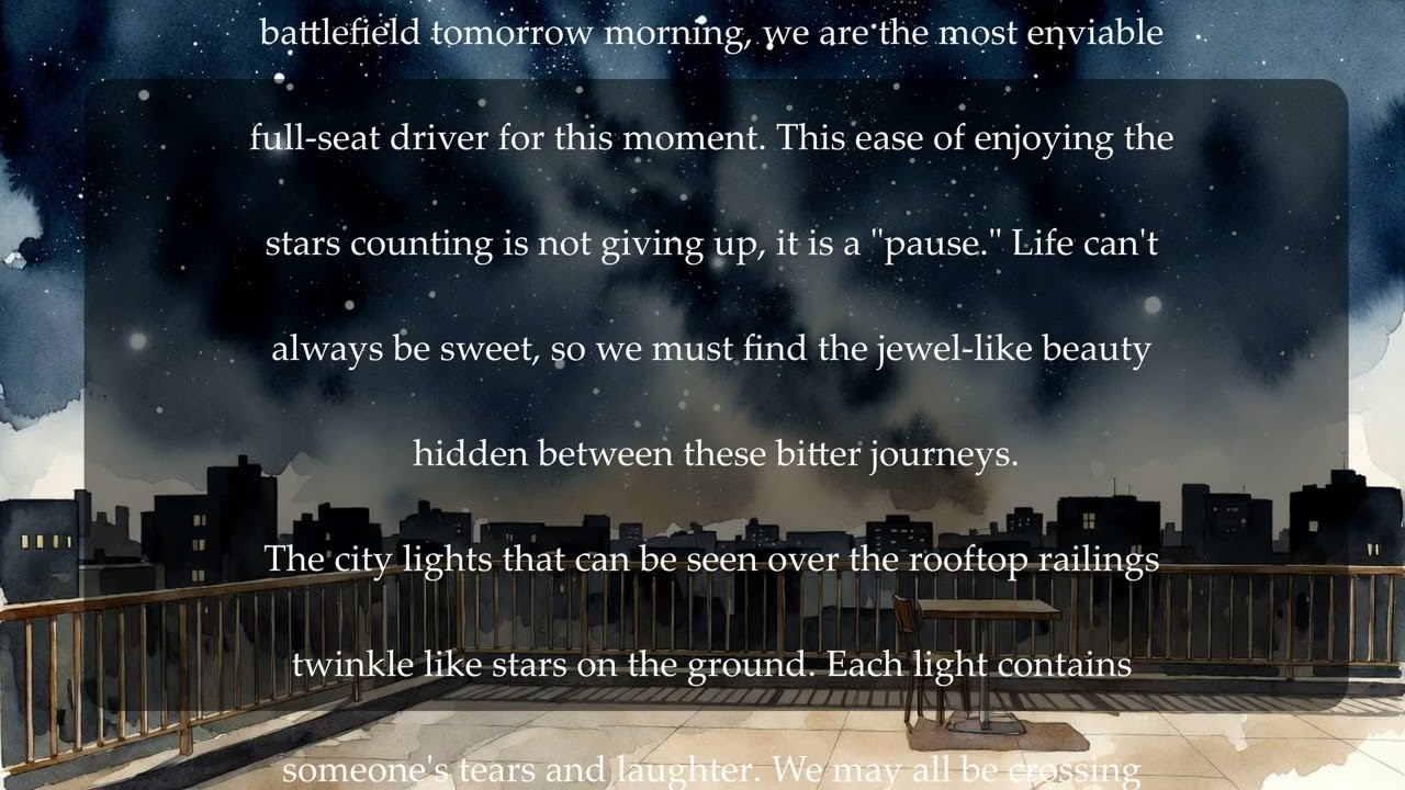 a star counting night in a rooftop house