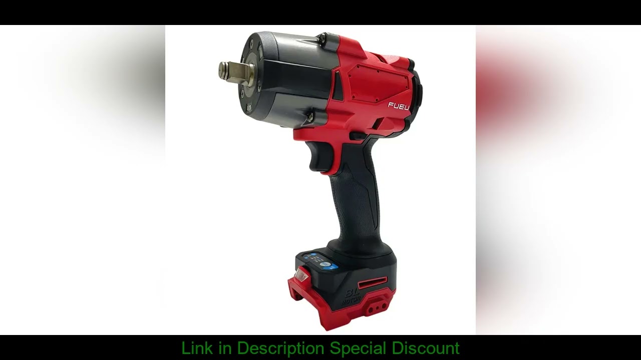 For Milwaukee 18V Battery Electric Wrench 2000N.M High Torque 1/2'' Brushless Impact Wrench Car