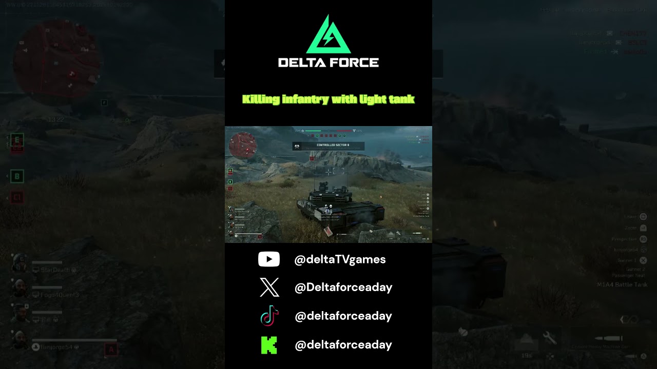 Delta Force PS5. Killing infantry with light tank in Hill of Iron mode