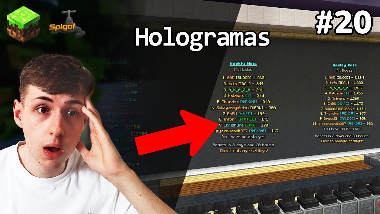 CREA HOLOGRAMAS en Minecraft - Spigot API - YouTube