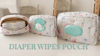 Details Diaper wipes zipper pouch. Spacious and quilted.  News