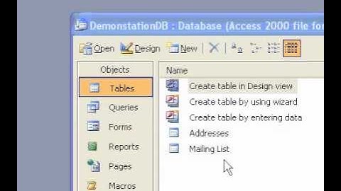 Microsoft Office Access 2003 Create a table by using the Table Wizard
