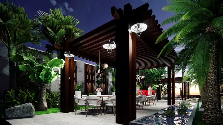 Sketchup to Enscape Rendering | Coffee Shop and Themed Restaurant Design |  Pergola Design