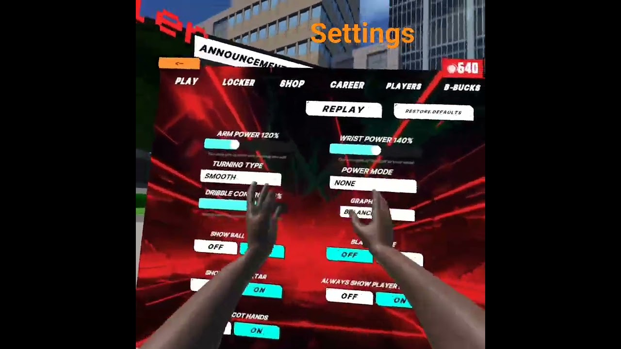 Big ballers game settings allstar