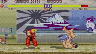 Street Fighter 2se Perfect tactics Ken vs E.Honda