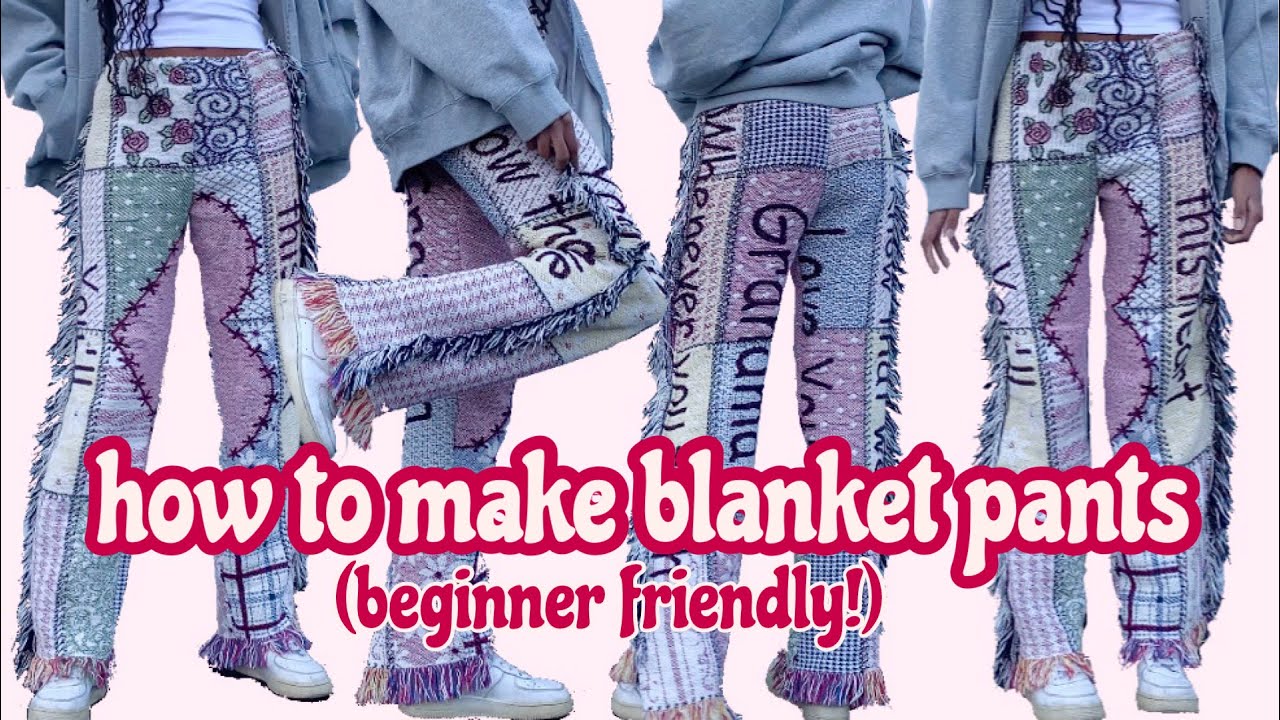 how to make tapestry blanket pants (thrift flip) YouTube