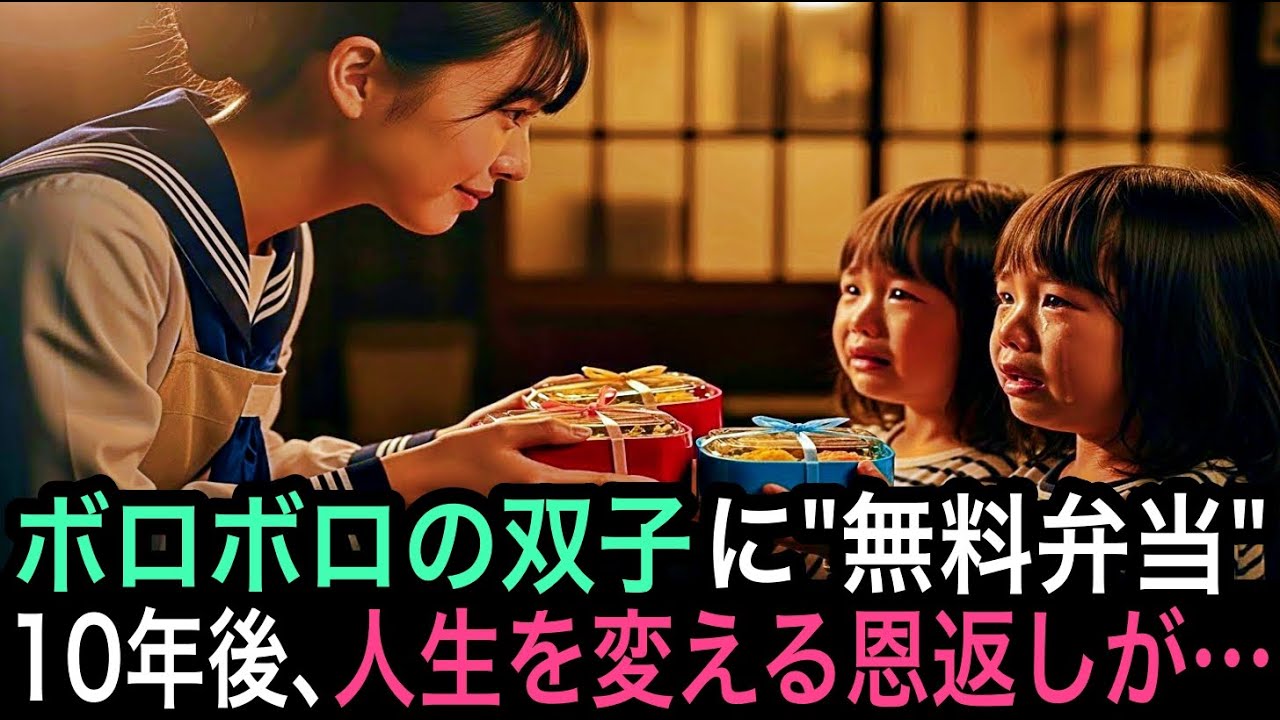 『どうか、お腹いっぱいになるまで食べて』ボロボロの双子に“無料弁当”を渡した女子高生。10年後、すべてが報われた日―