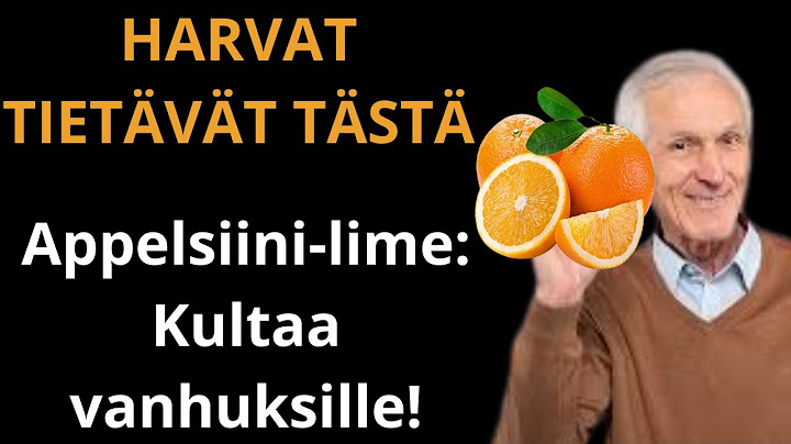 Appelsiini-lime: Kultaa vanhuksille!