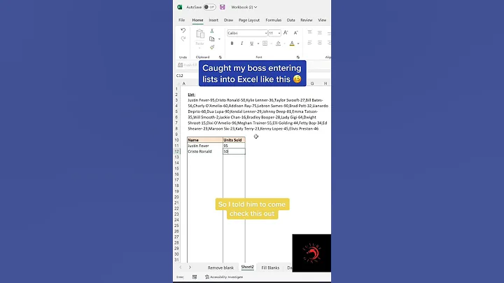 Excel Pro Trick How To Convert A List Into A Data Table  How to Tutorial