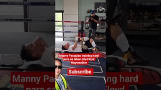 Manny Pacquiao update training hard para sa laban nila Floyd Mayweather #boxingnews #boxing #manny