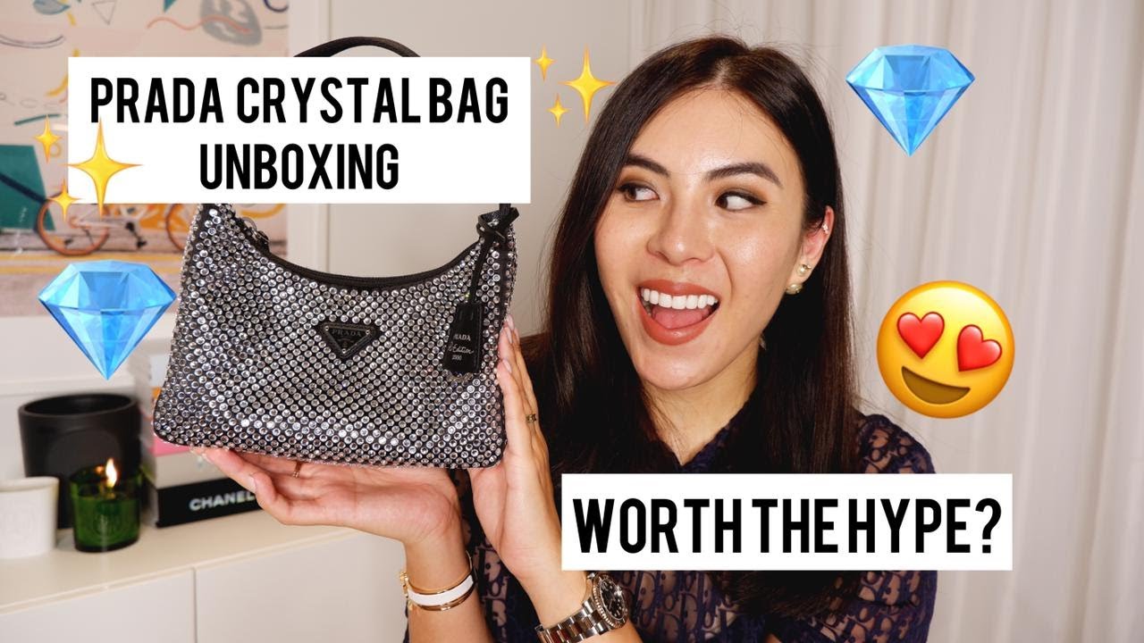 ?PRADA CRYSTAL BAG UNBOXING?SO SPECIAL AND SO SPARKLY? - YouTube