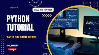 WAP to find simple interest using python language|#python #pythontutorial #pythonprogramming #coding