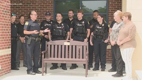 Memorial bench dedicated for fallen Virginia Beach officers