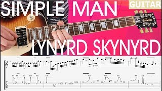 Video thumbnail of "Lynyrd Skynyrd, Simple Man, Guitar Lesson, Tutorial, Solo, Complete, TAB"