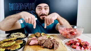Mindfuleats asmr #1 | burger steak & salads (home made) eating chewing
sounds no talking