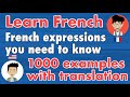 1000 phrases in french with english translation  for beginners