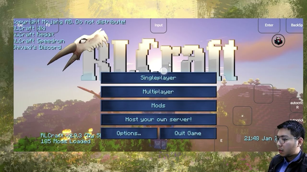 สอนใช้ FCL MODSPACK RL-CRAFT Downloads settings FiXbug ( Minecraft Java Mobiles )