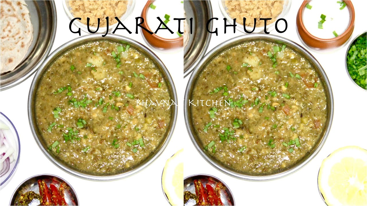 Gujarati Ghuto (Mixed Green Veggies with Lentils) Crowd Cooking Video Recipe | Bhavna