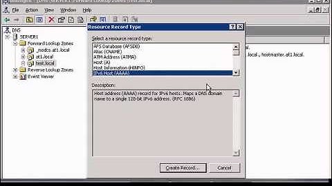 Create IPV6 host (A) record in Windows DNS manager