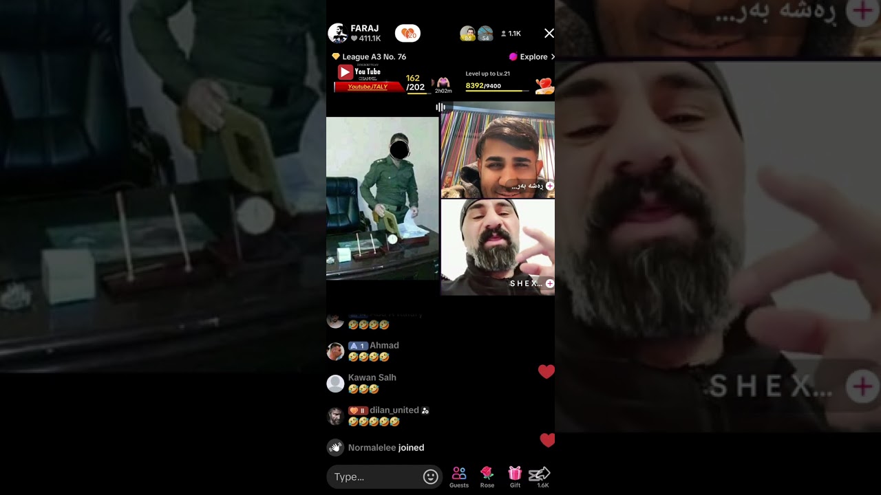 فەرەج لەسەر ڕەقەم بە ڕەشە بەریتانی ڕائەبوێرێت شێخ ڕەزوان😂😂Faraj u shex razwan u a7a  3panja Live New