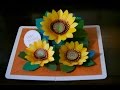 pop up card sunflower 【ひまわり3輪】ポップアップカード