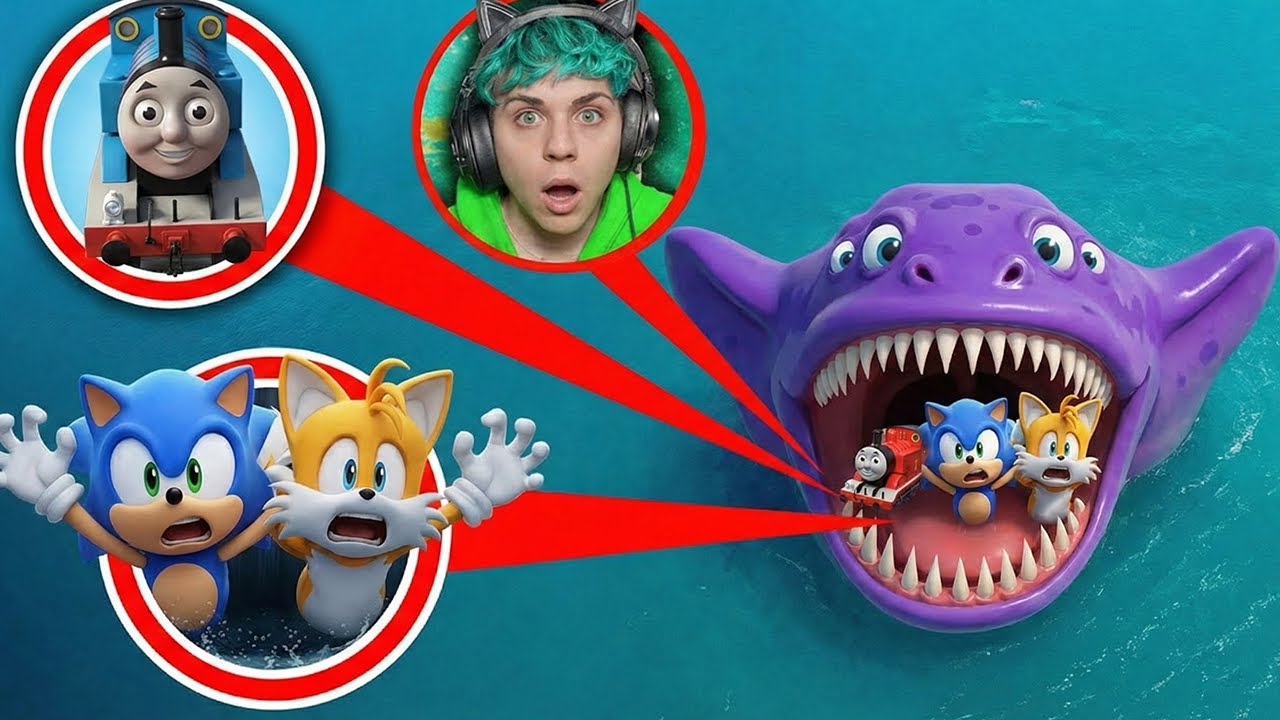 EL GRAN MAJA vs SONIC, TAILS e THOMAS THE TRAIN filmados com o DRONE!